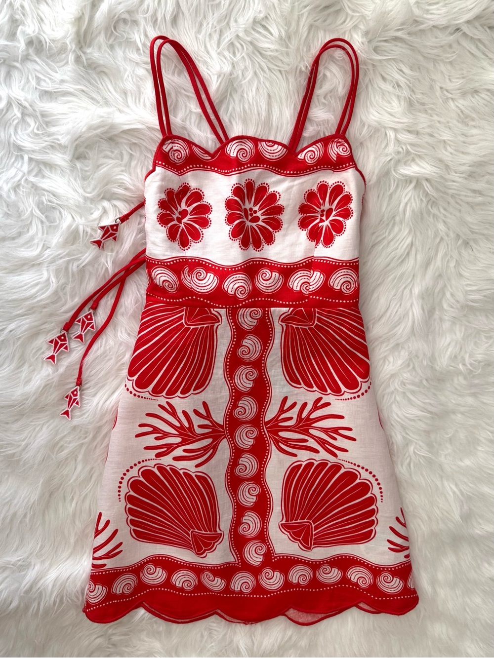 FARM Rio Ainika Shell Print Linen Mini Dress, Size XXS, NWOT 🇧🇷 - Picture 8 of 16